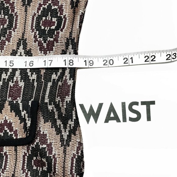 Misook Brown Ikat Knit Cardigan Size Medium Petite - Picture 6 of 6